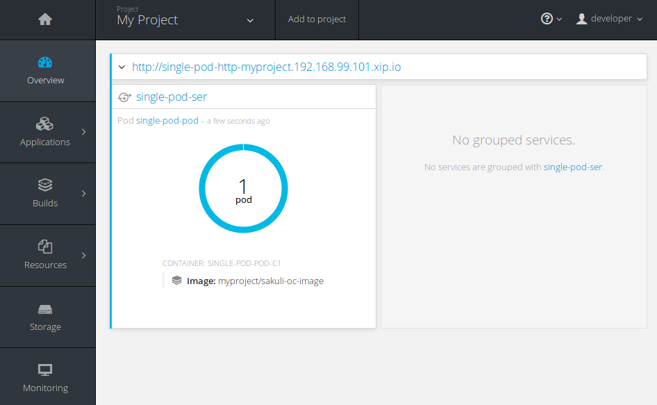 openshift management consol run-only service