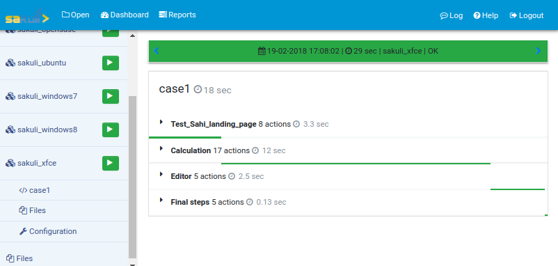 sakuli test report